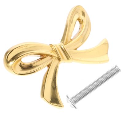 Vintage Brass Bow Cabinet Knob for Drawers and Kitchens