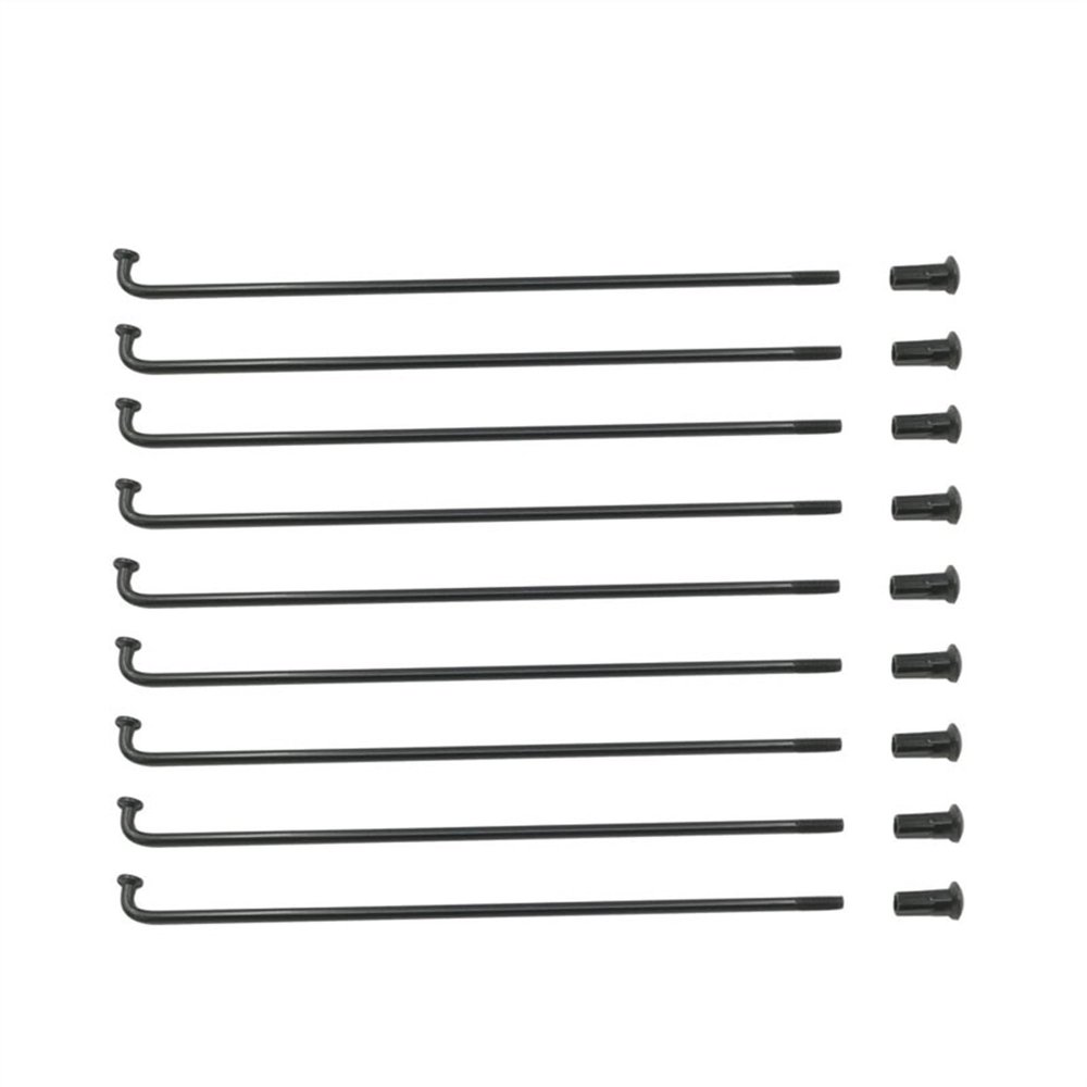 HLQXHM 10G Black J-Bend Spokes, 3.0 mm Diameter, Length 30160 mm, Individual Electric Spokes (208 mm Length)