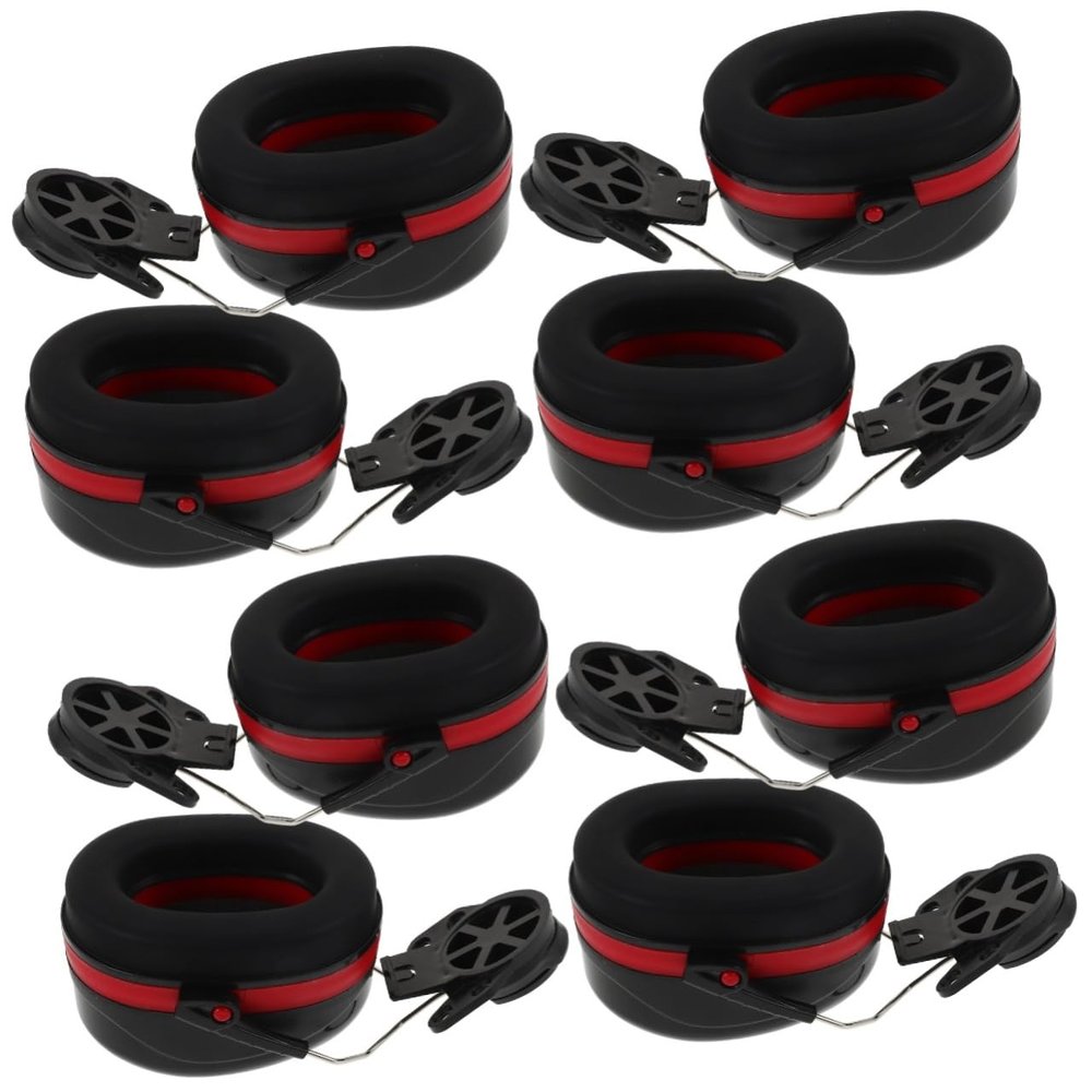 jojofuny 4-Pair Hearing Protection Earmuffs for Noise Reduction, Safety Helmet Design