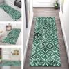 SGLGSTORE Green Boho Hallway Runner Rug, Washable Non-Slip, 100 x 150 cm view 1