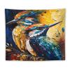 PAZZK Colorful Bird Duo Tapestry Wall Hanging, 3D Print, 130 x 150 cm view 3