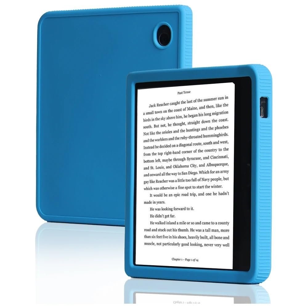 MARQI Slim Soft Silicone Back Cover Compatible with Kobo Libra Color 2024, 7-Inch eReader, Light Blue