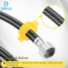 DRELD 2-Pack Flexible Faucet Hoses, 1/2" x 1/2", Stainless Steel, 40 cm view 3