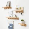 Generic Wall-Mounted Hook Rack, Towel and Coat Holder (Color: As Shown) view 3