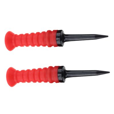 KOMBIUDA Elastic Plastic Golf Tee, Red, for Beginners