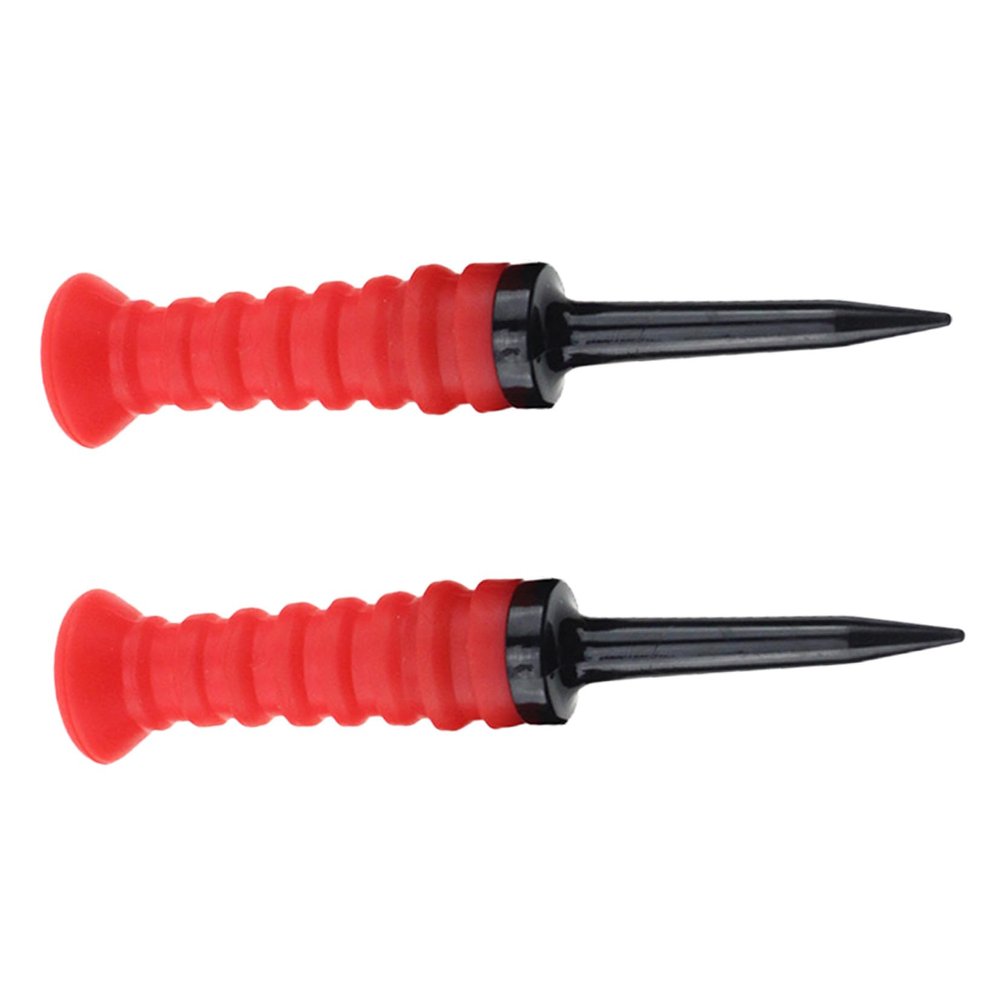 KOMBIUDA Elastic Plastic Golf Tee, Red, for Beginners