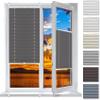 Pleated Window Blind 44 x 140 cm, No-Drill Klemmfix, Gray view 1
