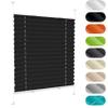 No-Drill Pleated Blind, 38 x 205 cm, Black view 1