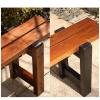 LKPMGOA Outdoor Garden Bench, Black view 3
