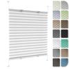 Pleated Blind with Clamp-Fix, No Drilling, 58 x 210 cm, Light-Filtering, White view 1
