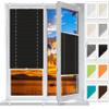 Pleated Blind Without Drilling, Klemmfix, 52 x 140 cm, Light-Filtering, Black view 1