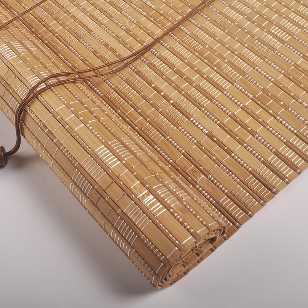 SGSKEIEY Wide Bamboo Roller Blind, Indoor/Outdoor, 115 x 150 cm, 80% Shading