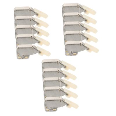 Angoily 15-Piece Self-Locking Spring Latches for Cabinet Doors, Silver
