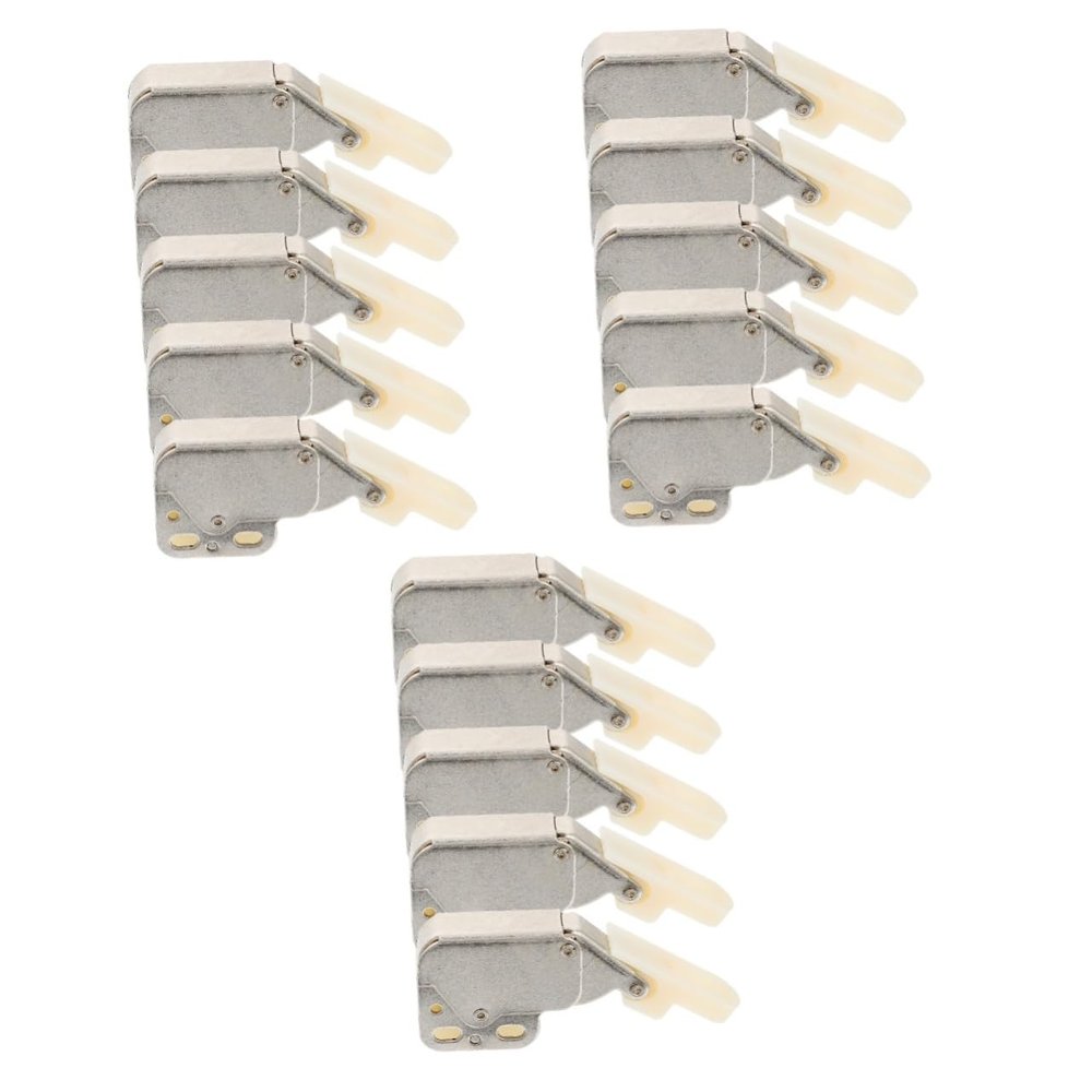 Angoily 15-Piece Self-Locking Spring Latches for Cabinet Doors, Silver
