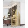 Ceiling-to-Floor Room Divider with Wooden Slats view 2