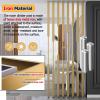 Ceiling-to-Floor Room Divider with Wooden Slats view 4
