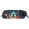 LINNIKEEEE Space Cartoon Flying Rocket Pencil Case view 2