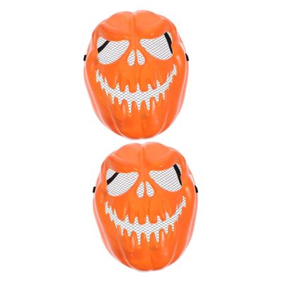 TOYANDONA 2-Piece Pumpkin Horror Masks for Halloween Cosplay Parties