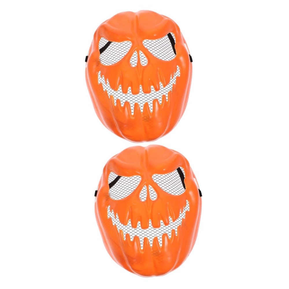 TOYANDONA 2-Piece Pumpkin Horror Masks for Halloween Cosplay Parties