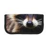 SATUSA Canvas Pencil Case with Cute Raccoon Print, Black, One Size view 1