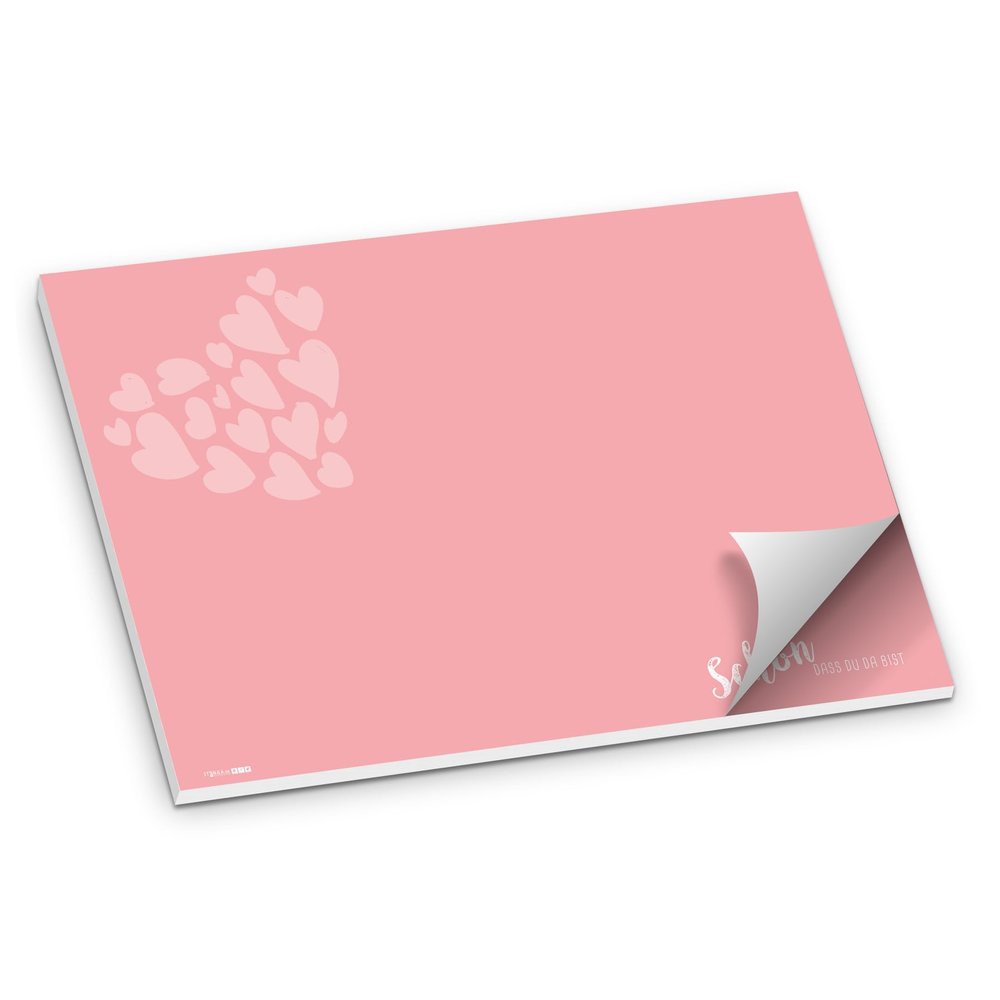 itenga “Schön, DASS du da bist” Paper Placemats, A3, 50 Sheets, Pink