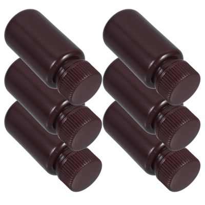 JECOMPRIS 6-Piece Refillable Plastic Sample Containers, 60 ml, with Screw Caps
