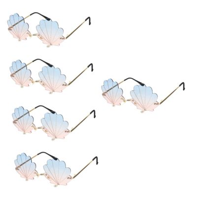 Gadpiparty 5-Piece Rimless Sunglasses, Funny Party Eyewear with Creative, Stylish Designs for Unforgettable Photos