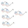 Gadpiparty 5-Piece Rimless Sunglasses, Funny Party Eyewear with Creative, Stylish Designs for Unforgettable Photos view 1