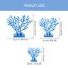 BIUDECO Blue Wooden Coral Table Decorations, 3-Piece Mediterranean Set view 2