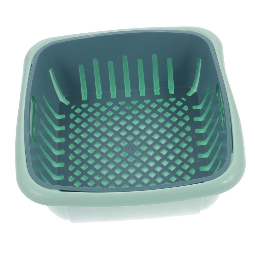 RORPOIR Double-Layer Draining Basket for Fruits and Vegetables, Wall-Mounted Plastic Colander