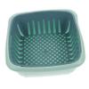 RORPOIR Double-Layer Draining Basket for Fruits and Vegetables, Wall-Mounted Plastic Colander view 1