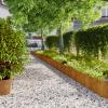 Homgoday Lawn Edging, 10 Pieces, 25 x 103 cm, Flexible Corten Steel, Model 821896 view 1