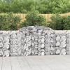Homgoday Outdoor Planter Boxes, Arch Gabions, 8 Pieces, 300 x 30 x 100/120 cm, Galvanized Iron view 1