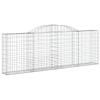 Homgoday Outdoor Planter Boxes, Arch Gabions, 8 Pieces, 300 x 30 x 100/120 cm, Galvanized Iron view 3