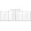 Homgoday Outdoor Planter Boxes, Arch Gabions, 8 Pieces, 300 x 30 x 100/120 cm, Galvanized Iron view 4