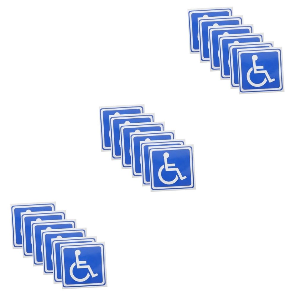 GLEAVI 18-Sheet Disabled Parking Sticker Set - Weatherproof, Durable, Easy to Apply, for Indoor and Outdoor Use