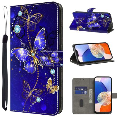 TUOLISG Phone Case for Huawei P30 Pro, PU Leather Flip Wallet Case with Card Slots and Stand Function, Diamond Butterfly