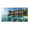 islandburner Canvas Wall Art, Island House in the Middle of the Ocean view 1