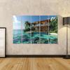 islandburner Canvas Wall Art, Island House in the Middle of the Ocean view 2