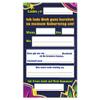 12 Graffiti Neon Invitations for a 9th Birthday Party with Envelopes, Bags, Stickers, Bookmarks & Notepads view 4