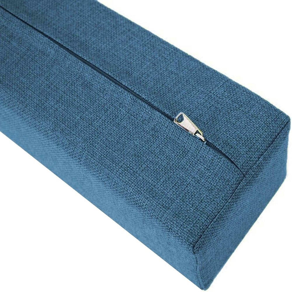 moismk Bed Gap Filler Headboard Cushion, Blue, 120 x 5 x 10 cm