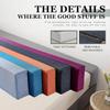 moismk Bed Gap Filler Headboard Cushion, Blue, 120 x 5 x 10 cm view 2