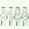 QOKLIYUI 2-Piece Modern Metal Trellis for Pots, 40 x 10 cm view 3