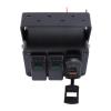 2-Switch Panel with Voltmeter, PD Type-C and QC3.0 USB Charging, Waterproof IP67, DC 12/24 V view 3