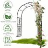 Metal Rose Arch Garden Gate Trellis for Climbing Roses, Black, Widths 140/180/220/260/300/340 cm (4.6' x 7.5' / 140 x 230 cm) view 2