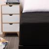 Solid Brushed Waterproof Fitted Sheet, Deep Pockets, Fits 30 cm Mattresses, Navy Blue, Queen view 3