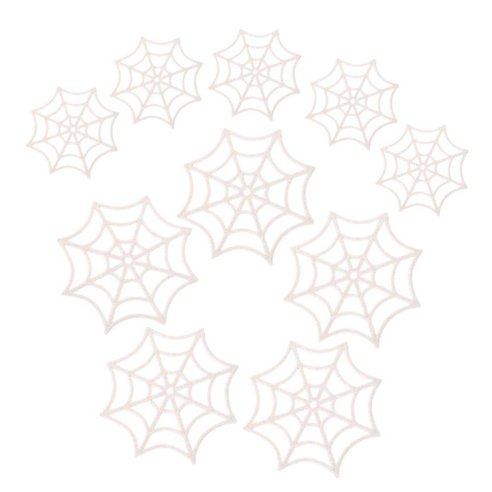 10-Piece Plastic Spider Web Halloween Decorations