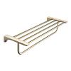Light Gold Wall-Mounted Folding Double Towel Rack view 1
