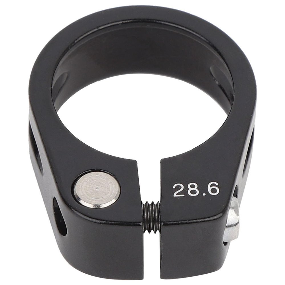 ANKROYU Bicycle Seatpost Clamp, Aluminum Alloy Quick-Release Collar, 28.6 mm, Black