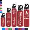 Akmxem Personalized Kids' Water Bottle with Name Engraving, Insulated Stainless Steel, 354–1,150 ml view 1